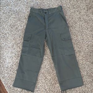Olive green utility pants